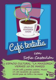 Café-tertulia y rendición de cuentas con Sofía Castañón